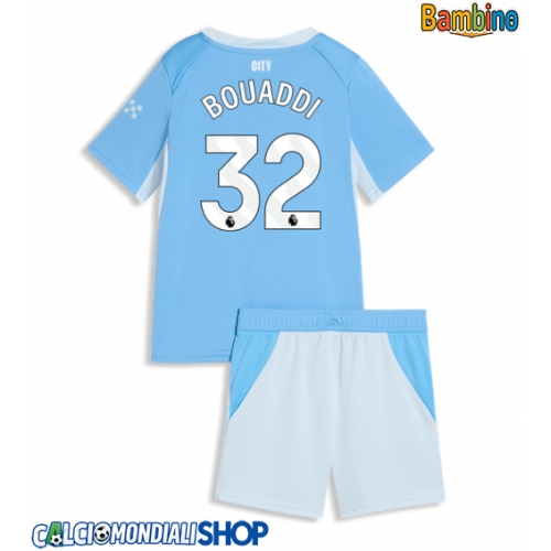 Maglie da calcio Manchester City Ayyoub Bouaddi #32 Prima Maglia Bambino 2026-27 Manica Corta + Pantaloni corti)